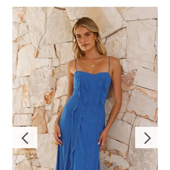 NWT Billy J Shore Maxi Dress Ocean - Picture 3 of 7